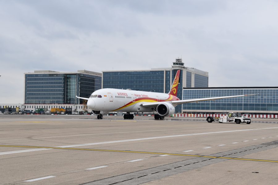 Hainan Airlines connects Brussels Airport to the major Chinese city of Shenzhen