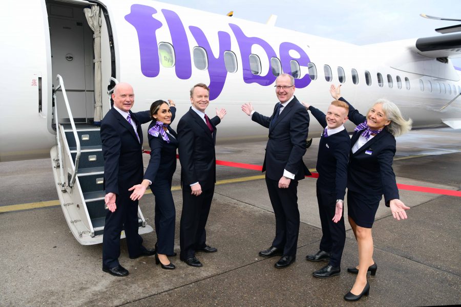 Flybe’s first flight takes to the skies from Birmingham Airport